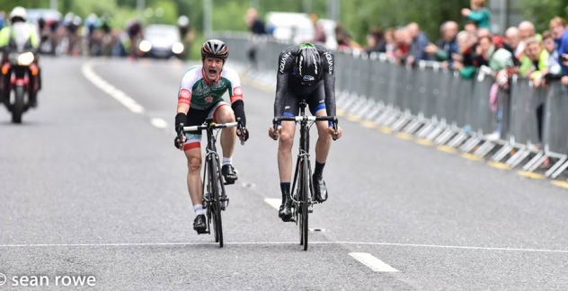 Greg Swinard just edges out Alan Bingham in the National Masters 40 Road Race Championships